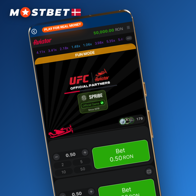 Mostbet Aviator dual bet-funktion med to farvekodede indsatspaneler side om side