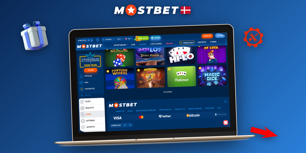 Indtast Mostbet promo kode i registreringsflowet på desktop